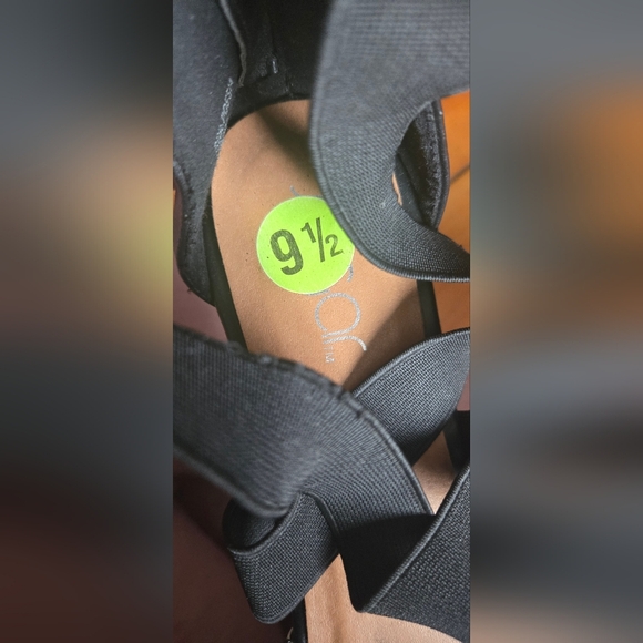 Women's Black and Red Striped Flats Sugar Size 9.5 - Picture 2 of 7